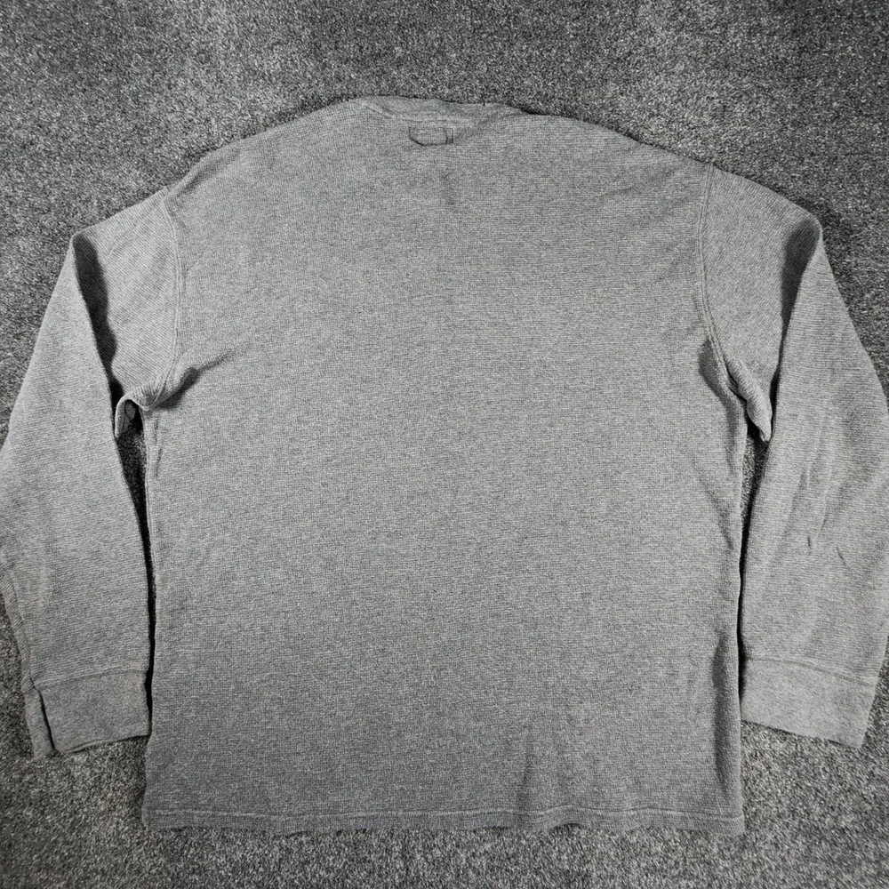 Polo Ralph Lauren Waffle Knit Thermal Shirt Mens 3XL Gray Long Sleeve Pony Logo